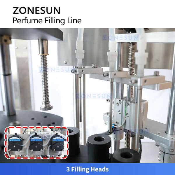 ZONESUN ZS-FALU7 Automatic Oral Essential Oils Small Bottle Filling Capping Labeling Machine Production Line