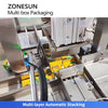 ZONESUN ZS-CSPM7 Automatic Secondary Packaging Line Multi-Box Collating Stacking Case Packing Machine for Boxes