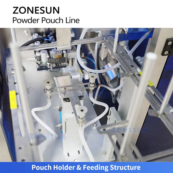 ZONESUN ZS-AFS320 Premade Pouch Powder Filling and Sealing Machine Auger Filler Vacuum Dust Collector