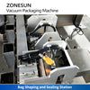 ZONESUN ZS-VCM1000 Automatic Brick-Shape Vacuum Packaging Machine and Coner Labeling Machine
