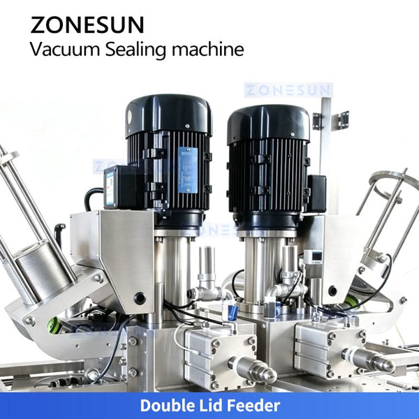 ZONESUN ZS-AFK120 Automatic Vacuum Can Seamer Machine for Milk Powder Packaging Line