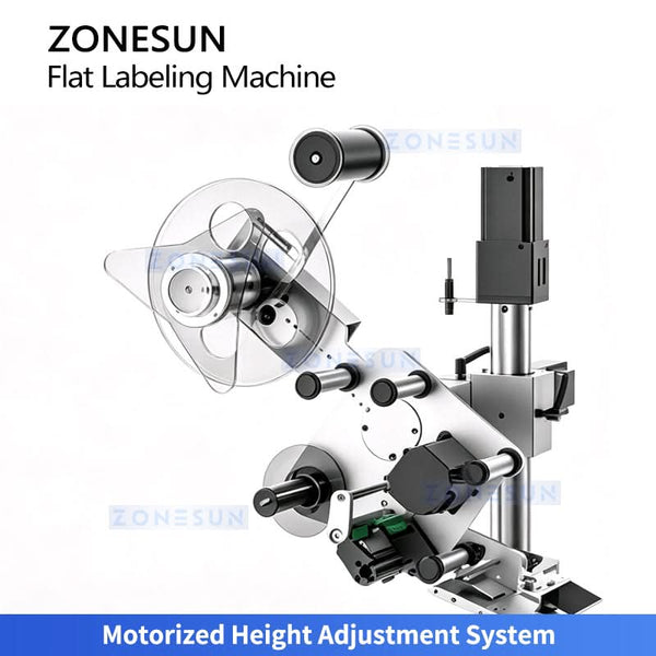 ZONESUN ZS-TB120M Electric Height Adjustable Flat Surface Labeling Machine for Box Pouch Cardboard