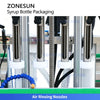 ZONESUN ZS-FAL180V10 4-Head Paste Filling Line Air Rinser Filler Screw Capper Press Capper Turnkey System