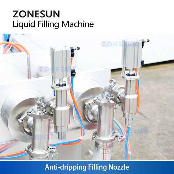 ZONESUN ZS-YTFS2 Automatic Pneumatic Liquid Filling Machine with Dual Nozzles