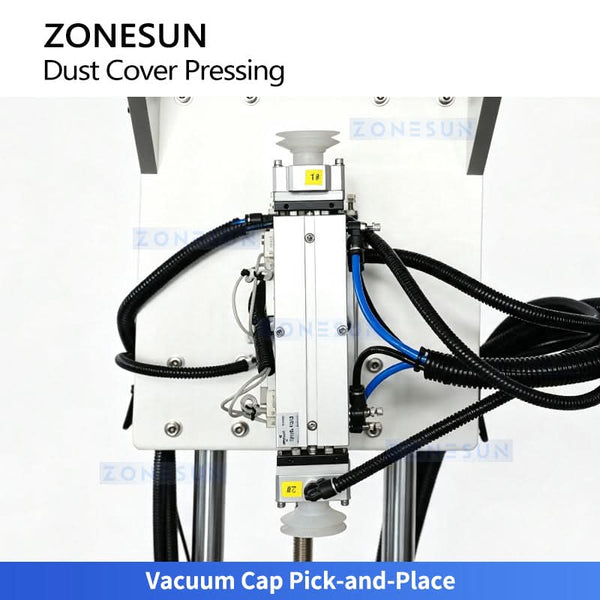 ZONESUN ZS-VTYG03 Automatic Dust Cap Capping Machine Snap Capper Plastic Overcap Pressing