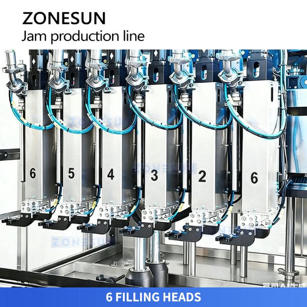 ZS-FAL180V18 six-head servo piston filling system