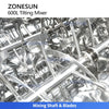 ZONESUN ZS-BM600L Stainless Steel Horizontal Tilting Mixer Industrial Food Grade Dough Powder Mixing Machine