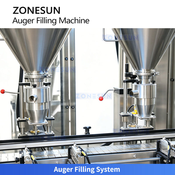 ZONESUN ZS-FM5D Automatic Dual Head Auger Powder Filling Machine for Protein Powder Spices