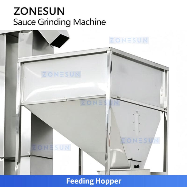 ZONESUN ZS-YM80 Industrial Colloid Mill with Automatic Screw Elevator for Peanut Butter Chili Tahini
