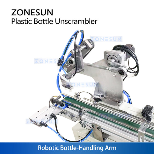 ZONESUN ZS-LP250S Robotic Bottle Unscrambler with Fiber-Optic Detection Robot Pick and Place System for Plastic Bottles