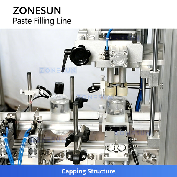 ZONESUN ZS-FAL180C8 Automatic Paste Filling, Capping Labeling Machine Production Line
