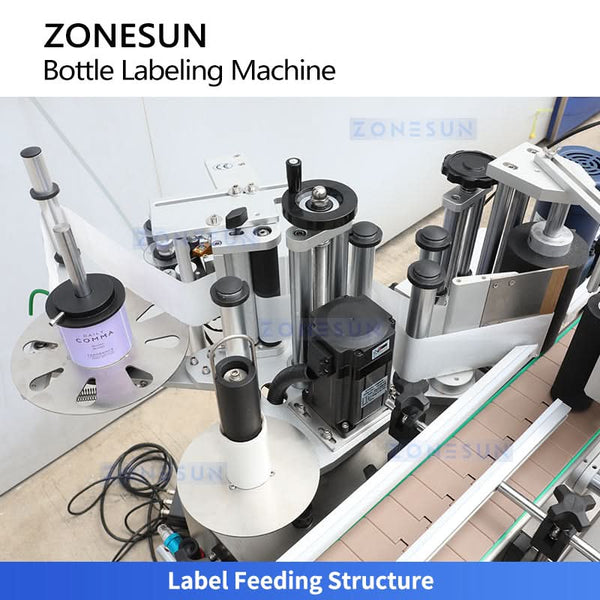 ZONESUN ZS-TB500 Automatic Round Bottle Labeling Machine Single Double Side