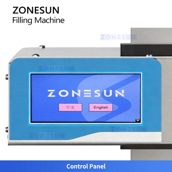 ZONESUN ZS-DTFP3 Digital Control Rotary Paste Filling Machine for Honey Sauces Creams