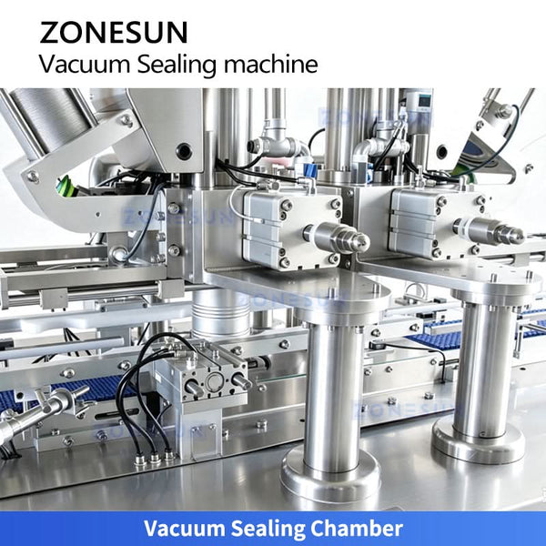ZONESUN ZS-AFK120 Automatic Vacuum Can Seamer Machine for Milk Powder Packaging Line