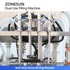 ZONESUN ZS-SVGT4D Automatic Servo-Driven Liquid Paste Filling Machine Cream Lotion Honey