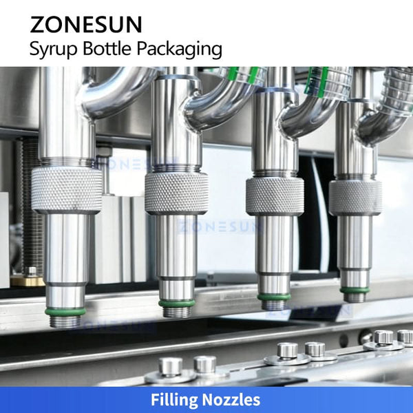 ZONESUN ZS-FAL180V10 4-Head Paste Filling Line Air Rinser Filler Screw Capper Press Capper Turnkey System
