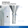 ZONESUN ZS-FM2000 Auger Talcum Glass Vial Vertical Spice Plastic China Bottle Sachet Powder Filling Machinery Grain Automatic
