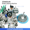 ZONESUN ZS-TB822L2 Automatic Round Bottle Neck and Body Labeling Machine with Color Mark Sensor