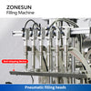 ZONESUN ZS-YT6T-6V Automatic 6-Head Piston Pump Filling Machine with Heated Stirring Hopper
