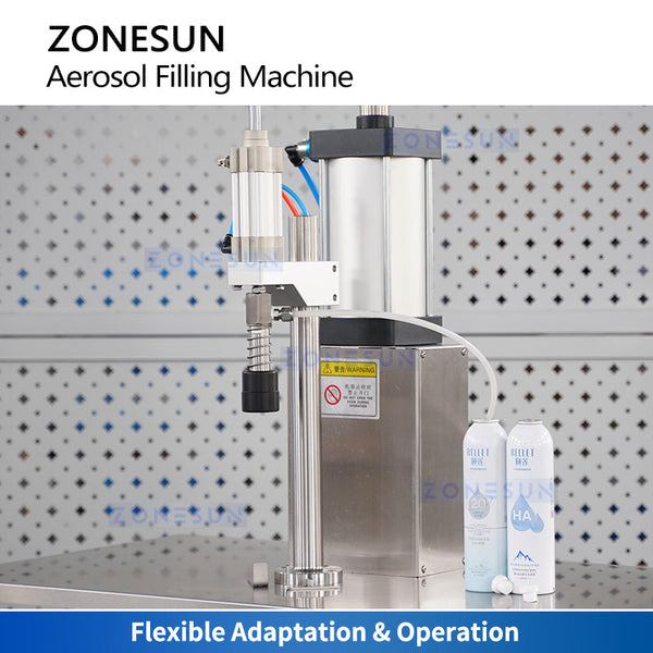 ZONESUN ZS-QW500 Semi-Automatic Aerosol Filling Machine for Male or Female Valves
