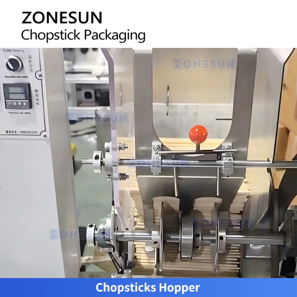 ZONESUN ZS-KZ60 High-Speed Automatic Chopstick Packaging Machine Paper Flow Wrapper with Printing