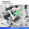 ZONESUN ZS-TB100S2 Semi-Automatic Round Bottle Labeling Machine Desktop