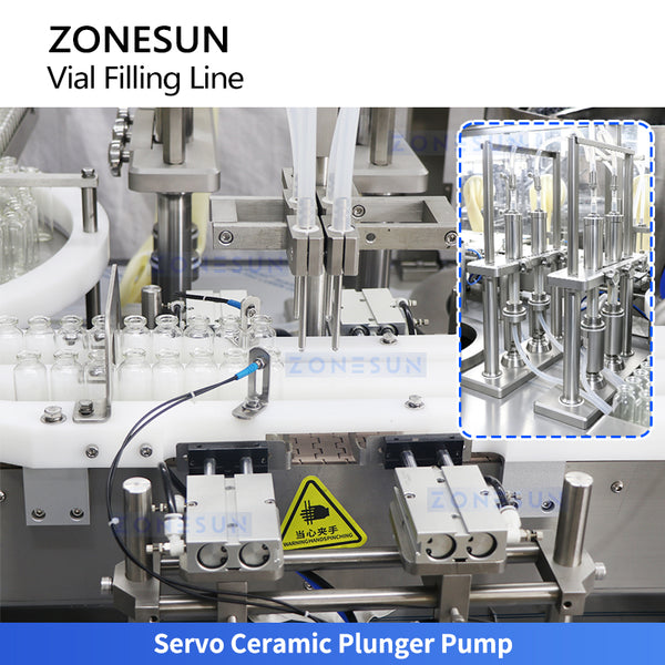 ZONESUN ZS-FAL180V14 Turnkey Vial Packaging Line Water Treatment Filling Capping Labeling