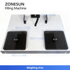 ZONESUN ZS-DTFP2 Dual-Head Gear Pump Thick Liquid Filling Machine for Sauce Cream Honey