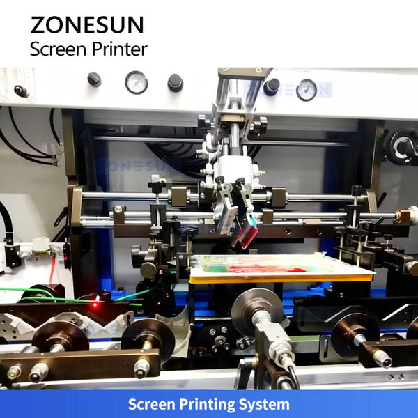ZONESUN ZS-SWP2 Single Color Automatic Bottle Screen Printing Machine UV Screen Printer