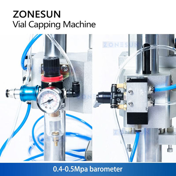 Zonesun ZS-YG08B 13/20mm Pneumatic Aluminum Plastic Penicillin Bottle Capping Machine