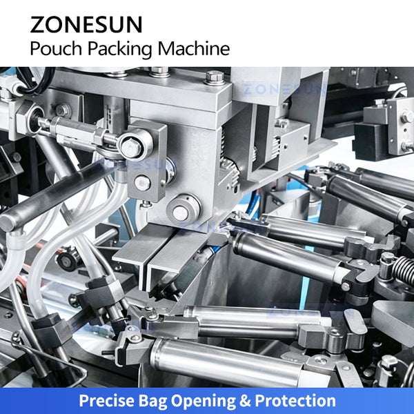 ZONESUN ZS-SPFC8 Dual-Lane Premade Bag Packaging Machine | 120 Bags/min Stand-Up Zipper Pouch