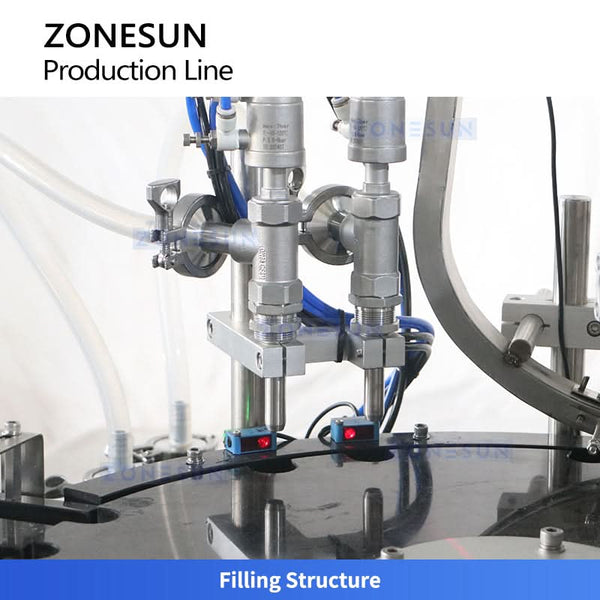 ZONESUN ZS-AFCL5 Automatic Small Bottle Filling Capping and Labeling Production Line