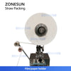 ZONESUN ZS-SPZ51 Automatic Straw Wrapping Machine Plastic Paper PLA Straw Packaging Machine