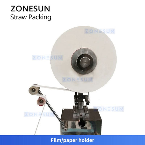 ZONESUN ZS-SPZ51 Automatic Straw Wrapping Machine Plastic Paper PLA Straw Packaging Machine