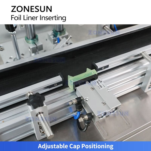 ZONESUN ZS-RG001 Benchtop Automatic Aluminum Foil Liner Inserting Machine for Bottle Cap Lining