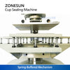 ZONESUN ZS-KCS5 Automatic Cup Sealing Machine with Custom Molds for Yogurt Sauce Pods Coffee Creamer Packaging