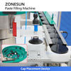 ZONESUN ZS-AFC19B Automatic Cream Filling Capping Machine with Rotor Pump High Viscosity Liquid Filler for Jars