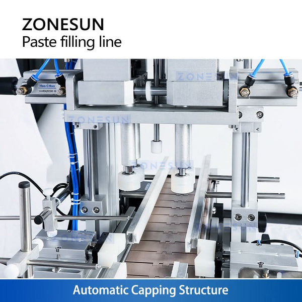 ZONESUN ZS-FAL180D8 Automatic Tabletop Paste Filling Capping and Labeling Line