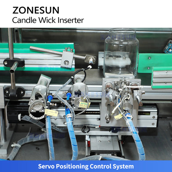 ZONESUN ZS-ACW2 Automatic Candle Wick Sustainer Inserting Machine Candle Wick Clipping Tab Pressing Equipment