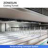 ZONESUN ZS-CT3 Industrial Cooling Tunnel Machine with Reciprocating Conveyor System for Chocolate Candle Wax Candy Paste