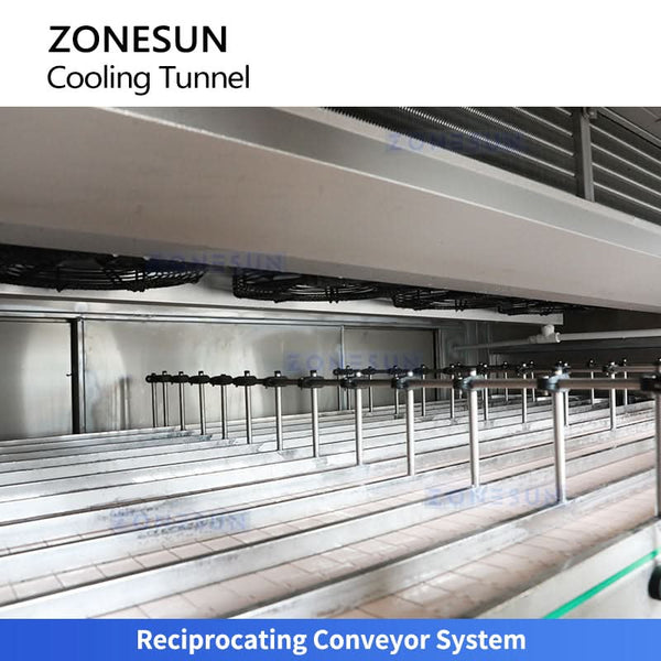 ZONESUN ZS-CT3 Industrial Cooling Tunnel Machine with Reciprocating Conveyor System for Chocolate Candle Wax Candy Paste
