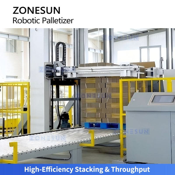 ZONESUN ZS-CSPM8 Robotic Palletizer for Corrugated Boxes Cardboard Box Robotic Palletizing Machine