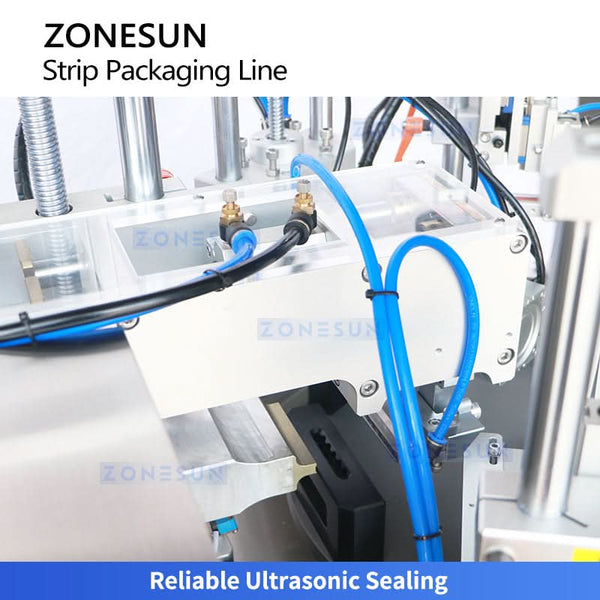 ZONESUN ZS-AFCL13 Automatic Monodose Ampoule Strip Filling Sealing Labeling Machine for Serum Eye Drops