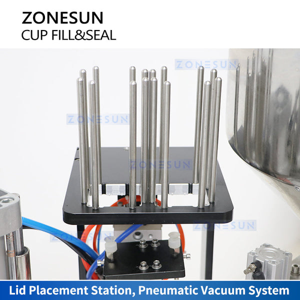 ZONESUN ZS-AFS06 Automatic Cup Filling and Sealing Machine for Paste Cream Rotary Yogurt Cup Filler