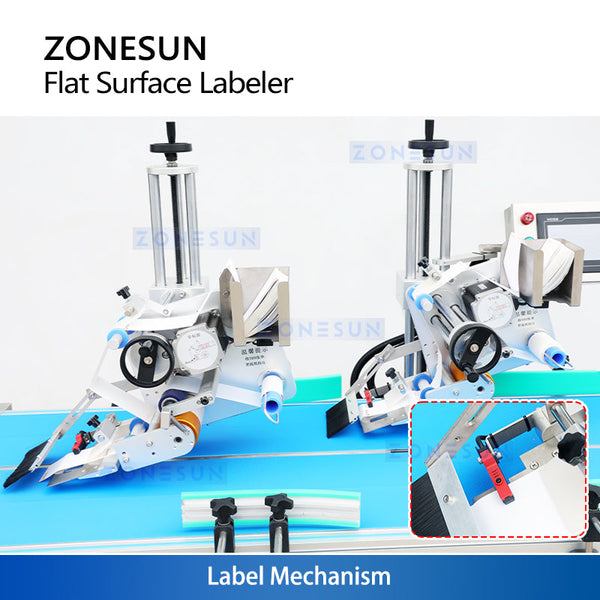 ZONESUN ZS-TB160P2 Automatic Dual-Head Flat Surface Labeling Machine Double Label Applicator for Carton Bag