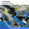 ZONESUN ZS-ZGJB20 Automatic Paper Tube Top Tape Sealing Machine Composite Can Tape Sealer