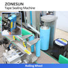 ZONESUN ZS-202F Round Box Top Edge Sealing Machine Wrap-around Taping & Labeling Machine
