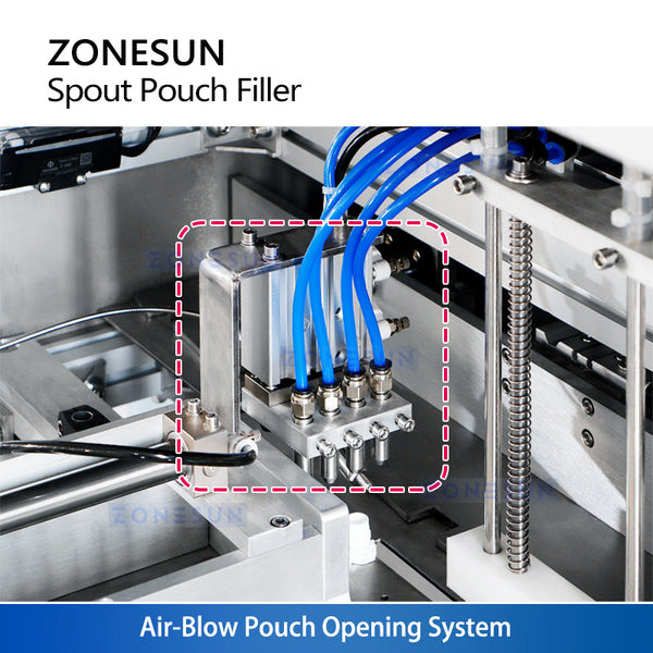 ZONESUN ZS-ASPM4 4 Heads Automatic Spout Pouch Filling and Capping Machine with Magnetic Pump