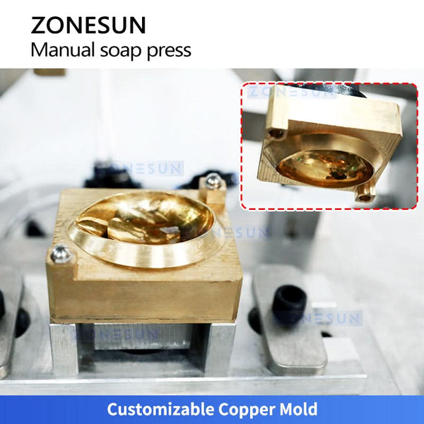 Zonesun ZS-MYZ1 High-Speed Pneumatic Soap Stamping Machine for Custom Bar Molding