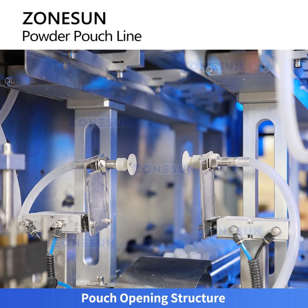 ZONESUN ZS-AFS320 Premade Pouch Powder Filling and Sealing Machine Auger Filler Vacuum Dust Collector